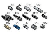 Lego Building Accessories - TECHNIC Connectors, Bulk Pack, 130 pcs
