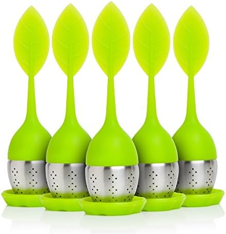 5-Herbal Loose Leaf Tea Infusers, 5 Green multipack