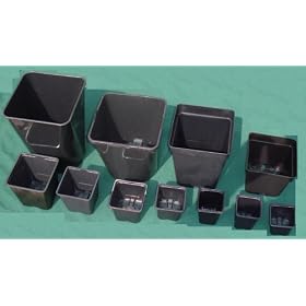 SQUARE PLANT POTS - 15cm x 15cm x 20cm - PACK 10