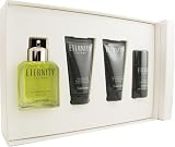 Eternity By Calvin Klein For Men. Set-edt Spray 3.4-Ounce & Aftershave Balm 2.5-Ounce & Body Wash 2.5-Ounce & Deodorant Stick 2.5-Ounce
