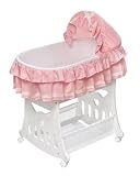 2-In-1 Pink Waffle Portable Bassinet 'n Cradle w/Toybox Base