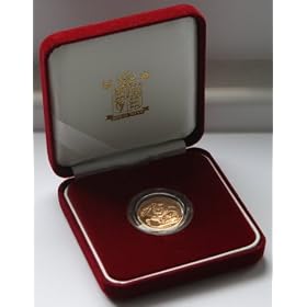 1990 UK GOLD PROOF HALF-SOVEREIGN - BOXED - IDEAL GIFT!