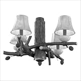 Monte Carlo Fan Company MC161WI Great Lodge Four Light Chandelier or Ceiling Fan Light Kit Finish: W