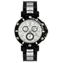 Burett Men's B4203LSSF Continent Collection Black and Stainless Steel Chronograph Diver Watch