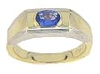 14K Two-Tone Gold Man's Tanzanite Ring