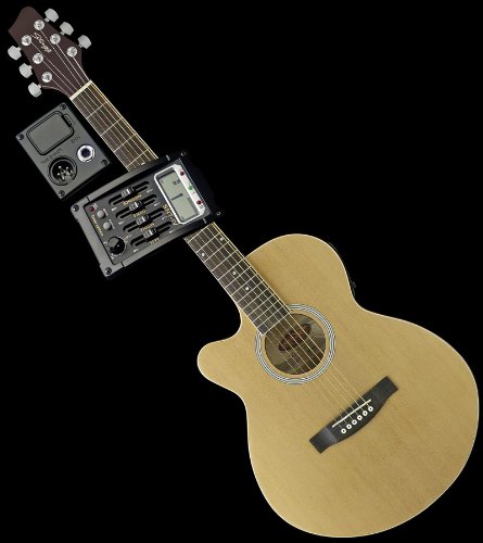 NEW NATURAL GLOSS LEFT-HANDED LEFTY CUTAWAY CONCERT ACOUSTIC ELECTRIC GUITAR