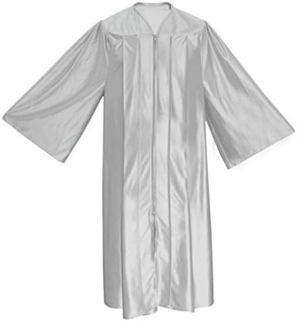 Apparel Group Big Boys' Shiny Silver Elementary Cap, Gown & Tassel 39(4'6" - 4'8")