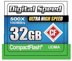 Digital Speed 32GB 500X Professional High Speed 100MB/s Error Free (CF) Memory Card Class 10