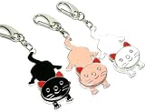 猫　キーホルダーウォッチ　（３色展開）の画像