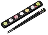 Japanese Temari Rabbit Chopstick and Case (Black)