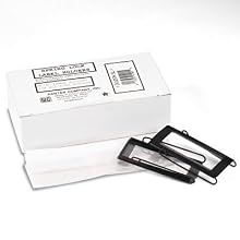 Panter Company SL-1 Spring-lock metal label holders binders, 1 binder cap., clear/black, dozen