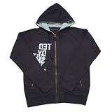 Mens Teddy Smith Black Fleece Zip-Up Hoodie Jacket