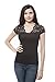 v Neck Short Sleeve with lace Insert on Sleeve Plus Size
