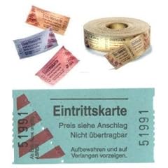 Eintrittskarte auf Rolle 1000 Abrisse blau