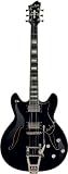 Hagstrom Tremar Viking Deluxe Electric Guitar (Black Gloss)
