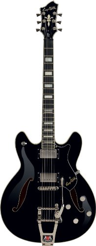Hagstrom Tremar Viking Deluxe Electric Guitar (Black Gloss)