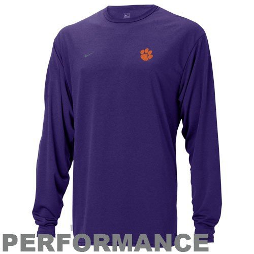 Nike Clemson Tigers Purple Performance Basic Loose Long Sleeve T-shirt