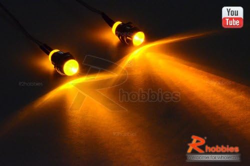 1/10 Radio Controlled RC Car LED Angel Eye 6-Mode Front Head Light Blub 2pc - Y