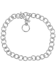 8" Toggle Charm Bracelet in Sterling Silver