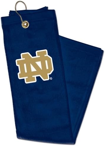 NCAA Notre Dame Irish Cotton Velour Tri-Fold Embroidered Golf Towel