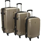 Travelers Choice Three Piece Expandable Hardshell Spinner Luggage