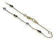 New 10 KT Two Tone Gold 10K Ankle Bracelet 10" Anklet