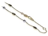New 10 KT Two Tone Gold 10K Ankle Bracelet 10 Anklet