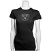 Oakland Raiders Tee Shirts : Oakland Raiders Black Ladies Rhinestone Slim Fit Tee Shirts