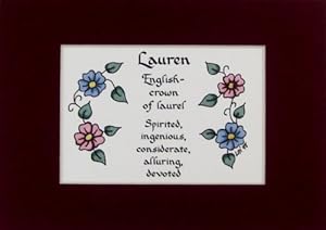 Amazon.com: Personalized Girl Name Meaning Lauren Wall Picture Keepsake