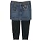 Girls Yes Skirt with Leggings- Acid Wash