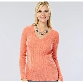 The V-Neck Cable Knit Sweater