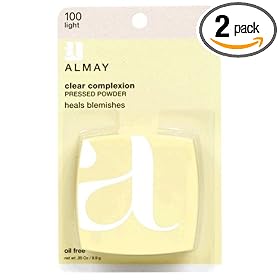 Almay Clear Complexion Pressed Powder, Light 100, 0.35-Ounce Packages (Pack of 2)