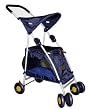 Kyjen Outward Hound Walk 'n Roll Pet Stroller, Navy Blue