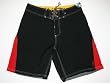 Hobie Mens Black & Red Surf Style Swim Trunks / Board Shorts