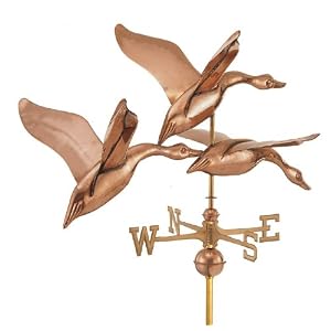 42 Grand Luxury Polished Copper Three Geese in Flight Weathervane by 
