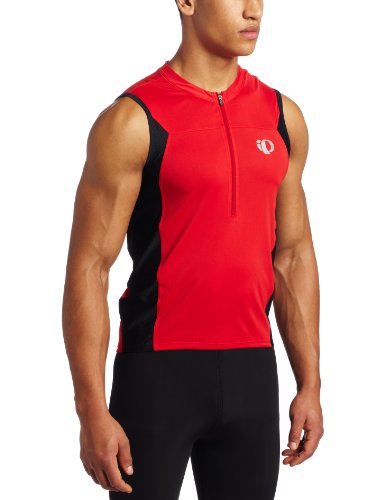 Pearl Izumi Men's Select Tri Sleeveless Jersey, Large, True Red