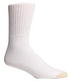 Gold Toe Mens Cotton Crew Athletic Sock, White, 6-Pack Sock Size 10-13