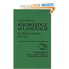 Knowledge of Language: Its Nature, Origin, and Use (Convergence Series)