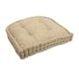 20" Natural Camel Brown Cotton Tufted Chair Pad Cushion