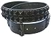 PUNK/ROCK/EMO Black Double Row Pyramid Studded Leather Belt with Black Studs ON SALE THIS WEEK ONLY