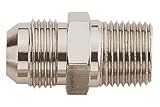 Aeroquip FCE2010 Nickel-Plated Aluminum -12 AN Male To 1/2 NPT Male Straight Adapter