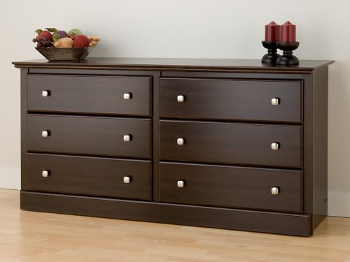Prepac Regency Espresso 6-Drawer Dresser