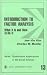 Introduction to Factor Analysis: What It Is and How To Do It (Quantitative Applications in the Social Sciences)