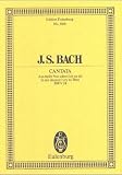 Kantate Nr. 38 (Dominica 21 post Trinitatis): Aus tiefer Not schrei ich zu dir. BWV 38. 4 Solostimmen, Chor und Kammerorchester. Studienpartitur. (Eulenburg Studienpartituren)