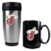 Miami Heat Stainless Travel Mug & Coffee Cup Set