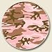 Pink Camouflage Auto Coaster - Coaster for Your Car, Single Image