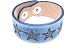 Genuine Leather Retro Faded Blue Fashion Bracelet with Star Designs
