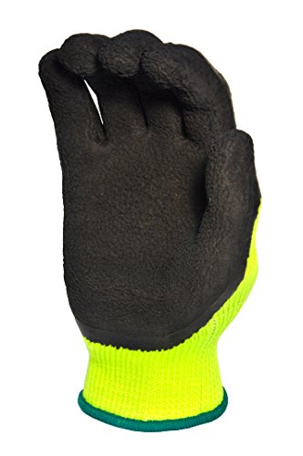 G & F 1516M-1 Premium High Visibility All Purpose MicroFoam Double Texured Coating Safety Work Gloves, Garden Gloves, for Men and Women, Medium, 1 Pair