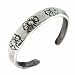 Sterling Silver etched Daisy Flower adjustable Toe Ring
