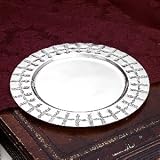 CHECKERED CHARGER PLATE - 13 CHECKERED SILVER PLATED CHARGER PLATE